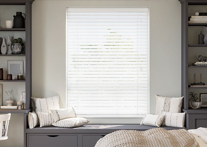 Ecowood, Supreme White Satin - Motorised Venetian Blind - Image 3